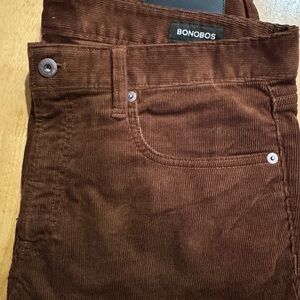Bonobos Chocolate Brown 5-Pocket Corduroy Trousers